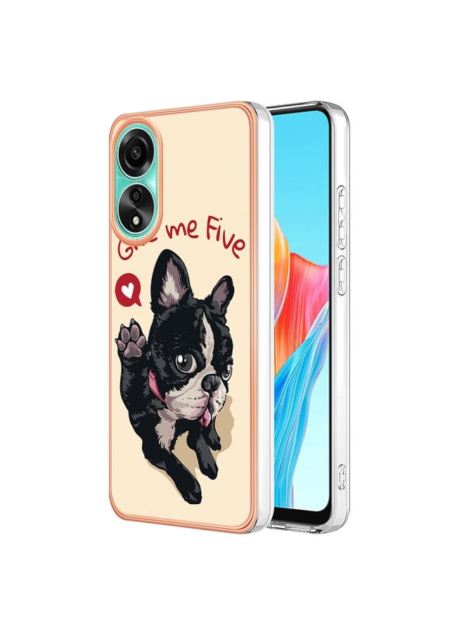 S-TOP Case For OPPO A78 4G Electroplating Marble Dual-side IMD Phone Case - Image 1