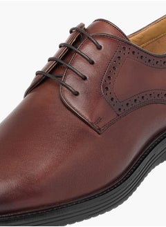 DUCHINI Mens Perforated Lace-Up Derby Shoes  - Image 4