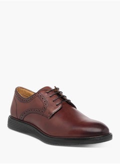 DUCHINI Mens Perforated Lace-Up Derby Shoes  - Image 1