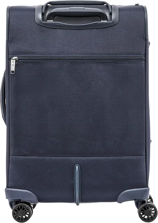 Samsonite  Hexel Suitcase Cabin Size 56 cm / 20 inch, 4 Spinner Wheels, 100% Nylon, Navy|TSA Lock|Trifold Garment Bag|Shoe Bag|Expandable|Front Storage Compartment|Top Storage Pocket - 10 Years International Warranty  | Best Price UAE