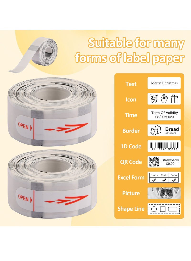 Generic 3 Rolls Label Maker Tape, 160 Tapes/Roll White Self-Adhesive Label Tape, Thermal Label Printing Paper, 14x40mm, Printer Sticker Labeling Tape for D11 D110 D101  - Image 4
