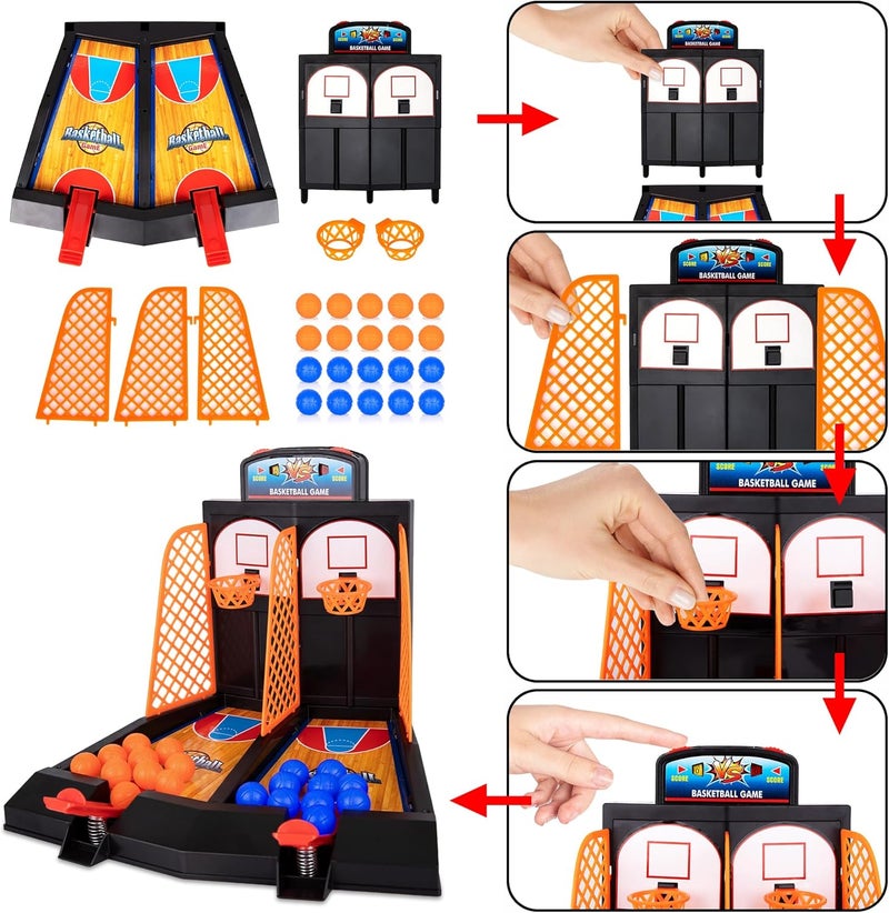 Art Creativity Mini Basketball Games, with 20 Mini Balls, Basketball Toys, Tabletop Game for Kids and Adults, Desk Games for Office, Best Basketball Gifts Idea for Boys, Girls, and Adults - Image 5