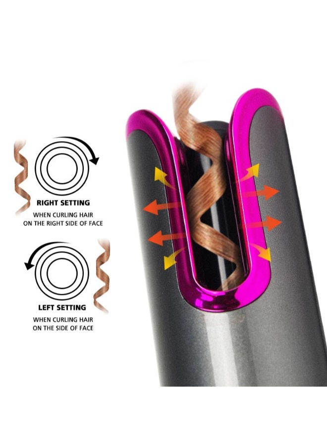 SHOPI Wireless Hair Curler- Auto Curling Iron with LCD Temperature Display and Timer, USB Rechargeable Travel Curling Iron  - Image 2