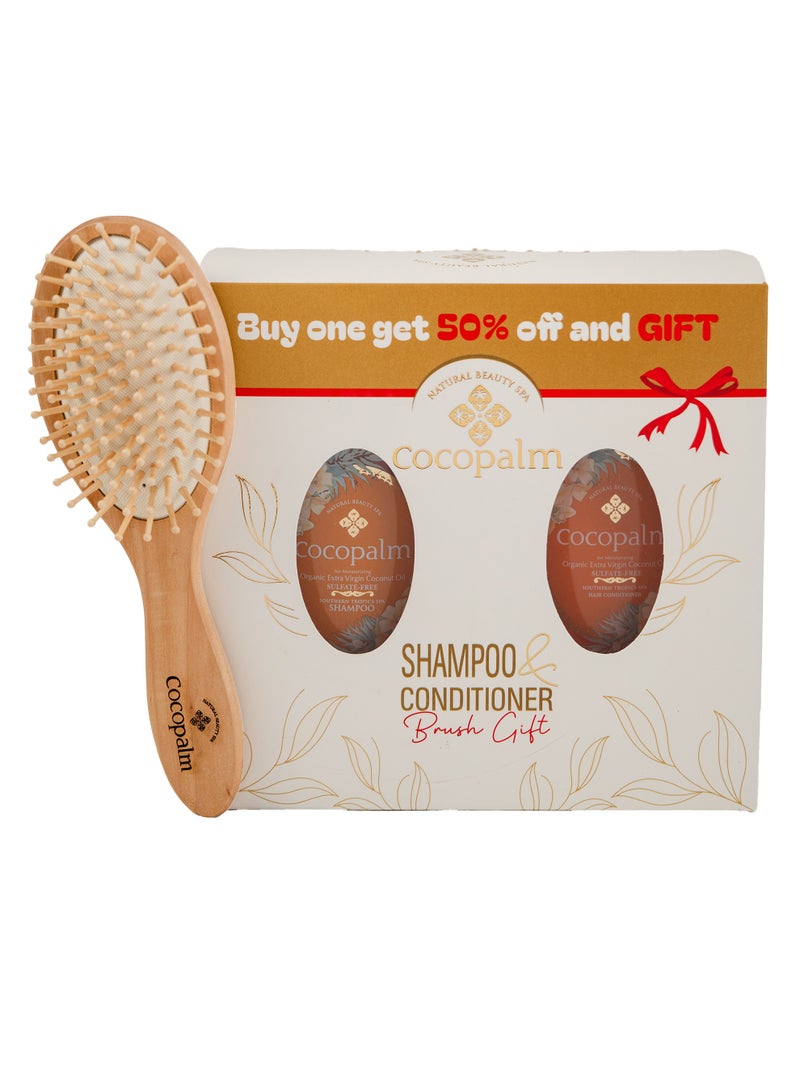 Cocopalm Shampoo and Conditioner Southern Tropics bundle + Free Hair Brush Included - Image 3