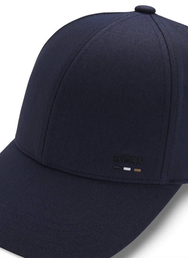 BOSS Cotton-twill cap with logo trim