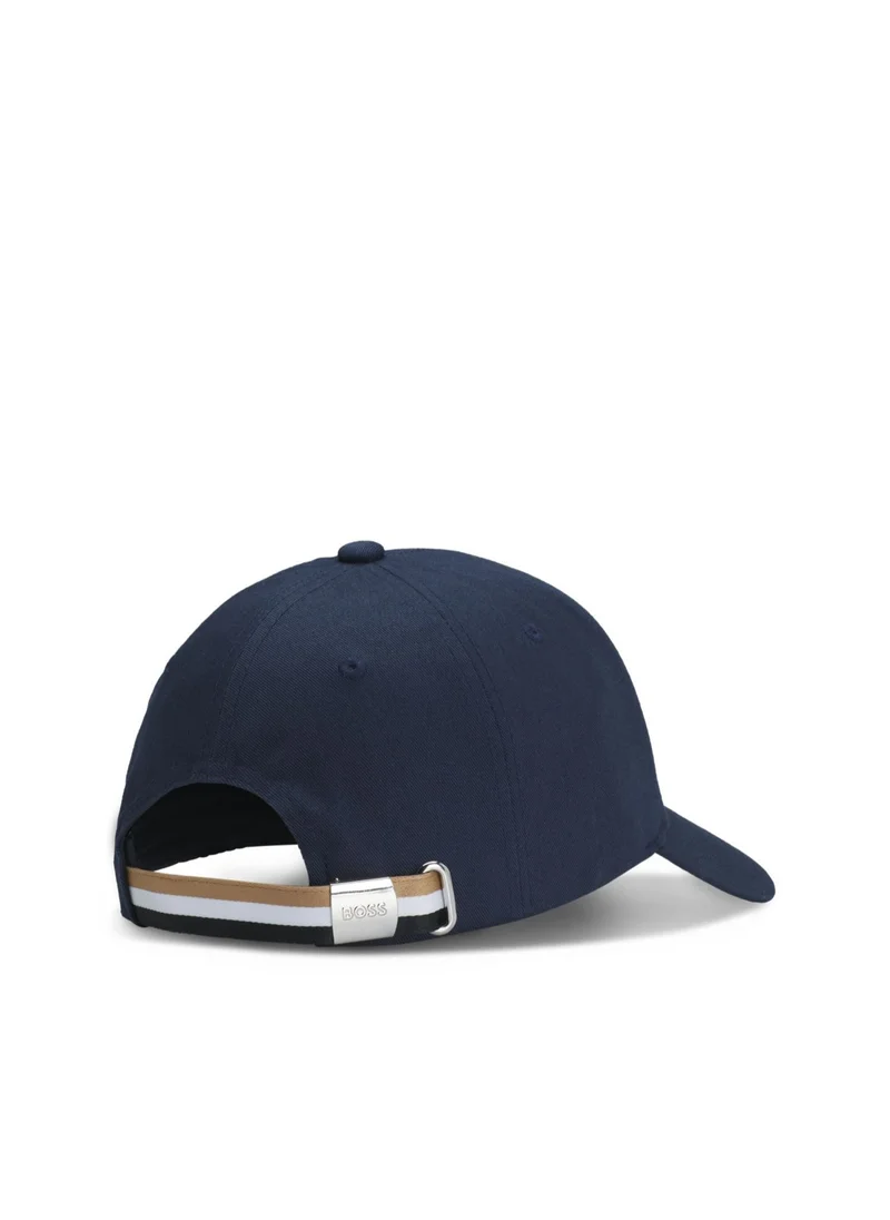 BOSS Cotton-twill cap with logo trim