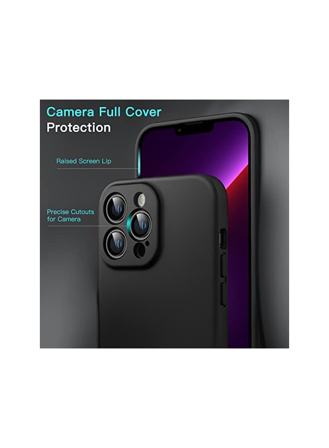 Jetech Magnetic Silicone Case for iPhone 13 Pro 6.1-Inch, Compatible with MagSafe, Phone Cover with Camera Lens Full Protection (Black) - Image 4