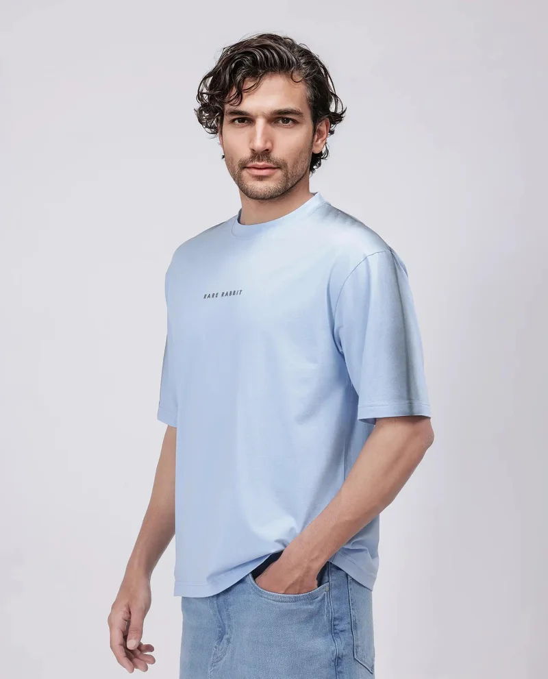 Rare Rabbit Men's Boxy Fit Crew Neck T-Shirt