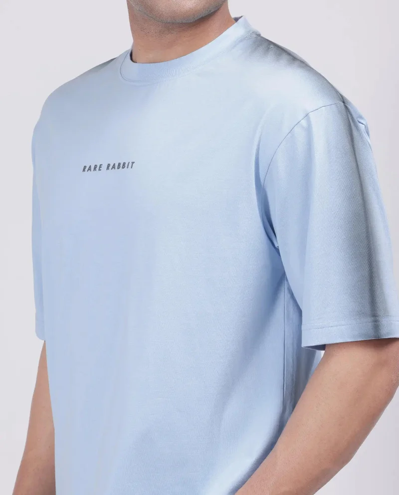 Rare Rabbit Men's Boxy Fit Crew Neck T-Shirt