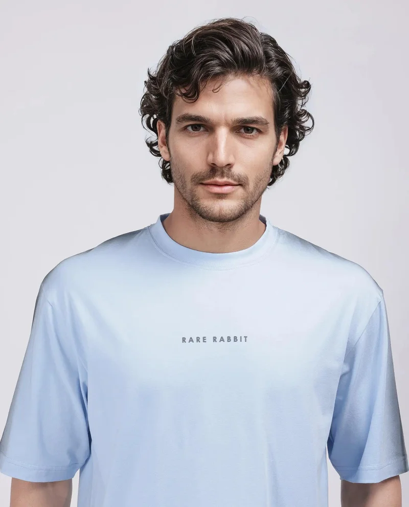 Rare Rabbit Men's Boxy Fit Crew Neck T-Shirt