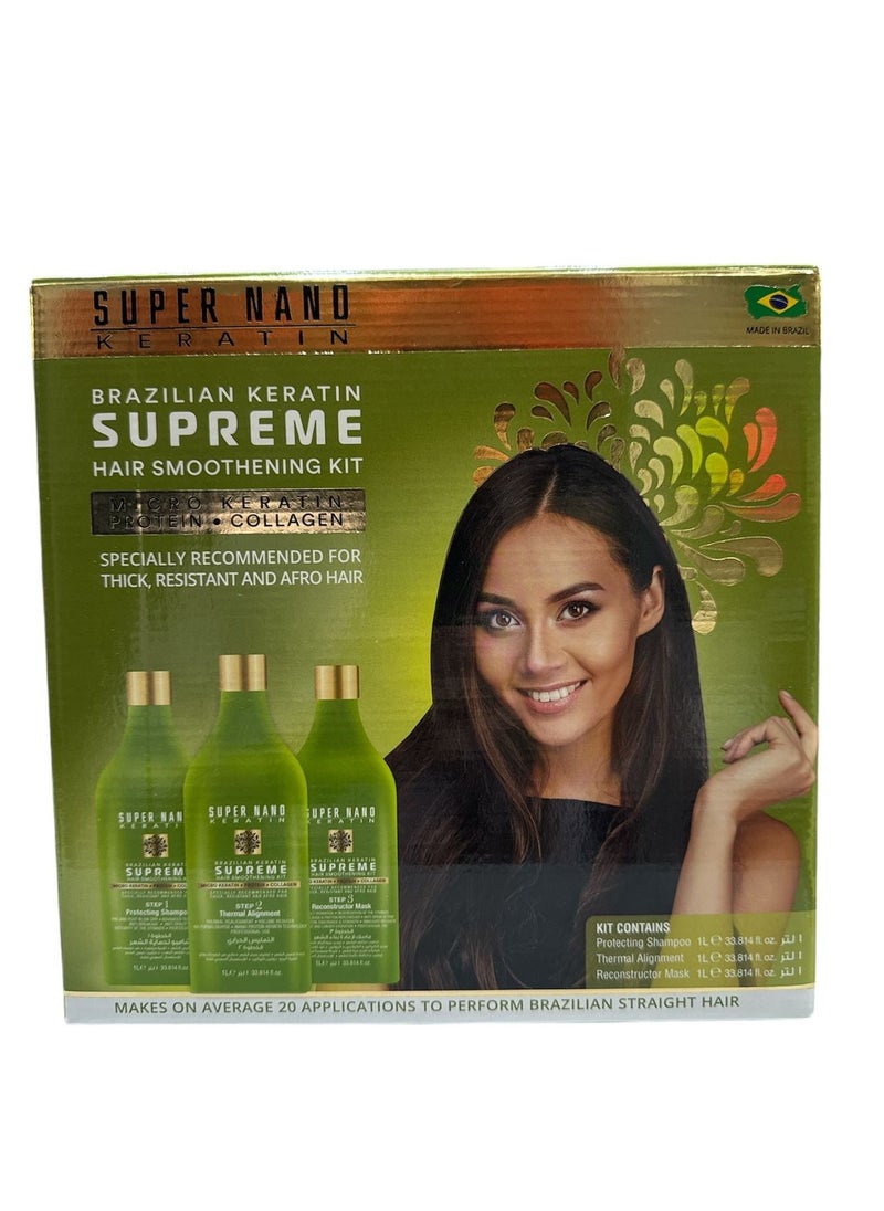 SUPER NANO KERATIN - SUPER NANO BRAZILIAN KERATIN SUPREME HAIR SMOOTHENING KIT - Image 1