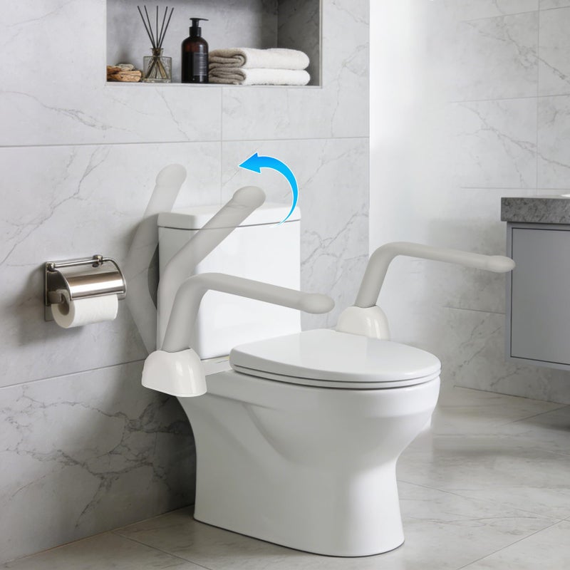 Srora Toilet Safety Rails for Seniors,Easy Installation & Sturdy Handicap Toilet Safety Frame,Seat Handles for Elderly Disabled or Mobility Issues - Image 5