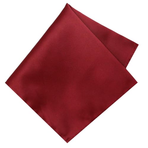 LEONARDI Men's Solid Pocket Square & Pocket Square Holder For Men's Combo | Microfiber | 30cm x 30cm | Pack of 2 (WINE) - Image 2