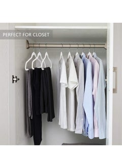 Red Dot Gift Red Dot Gift® 10-Pack White Non-Slip Velvet Hangers 45cm With 360 Degree Rotatable Hook - Durable & Slim - Non Slip Hangers for Coat Hangers - Pant Hangers  - Image 5
