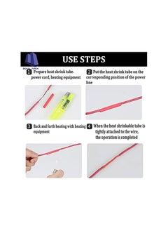 Royal Apex Royal Apex 530pcs/set Heat Shrink Tube 6 Colors 11 Sizes Tubing Set Insulation Shrinkable Tube Assortment Electronic Polyolefin Ratio 2:1 Wrap Wire Cable Sleeve Kit for DIY  - Image 2
