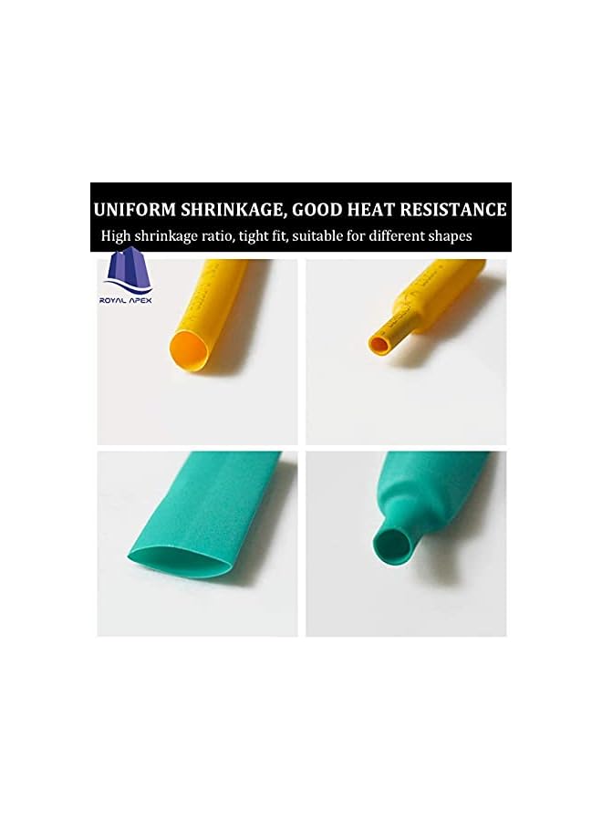 Royal Apex 530pcs/set Heat Shrink Tube 6 Colors 11 Sizes Tubing Set Insulation Shrinkable Tube Assortment Electronic Polyolefin Ratio 2:1 Wrap Wire Cable Sleeve Kit for DIY - Image 4