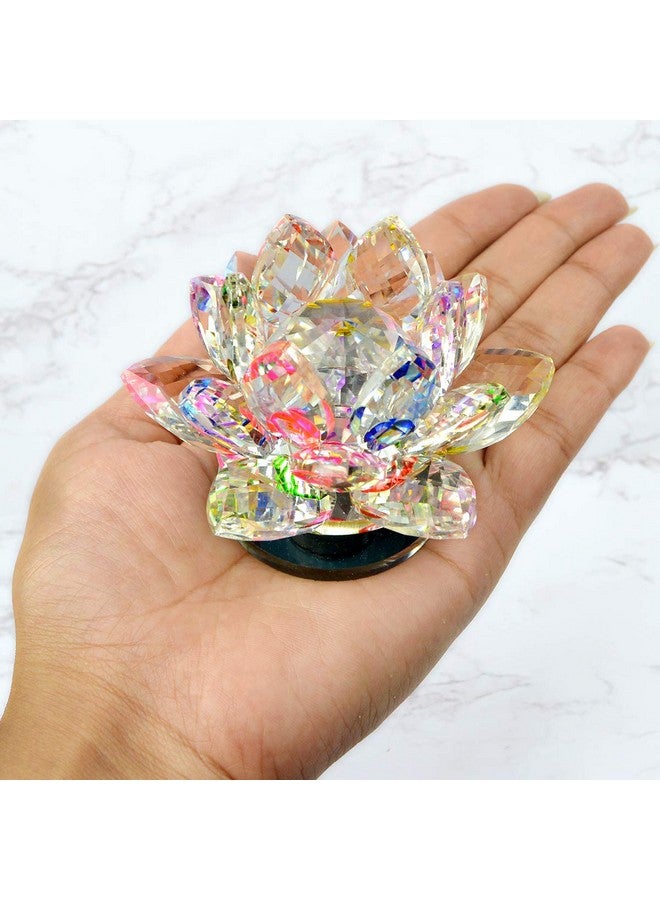 Crystu Crystu Vastu Feng Shui Transparent Adventure Crystal Lotus For Positive Energy Gift Item And Good Luck & Brings Prosperity, Success, 9 Centimeters  - Image 4