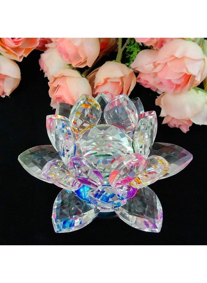 Crystu Crystu Vastu Feng Shui Transparent Adventure Crystal Lotus For Positive Energy Gift Item And Good Luck & Brings Prosperity, Success, 9 Centimeters  - Image 3