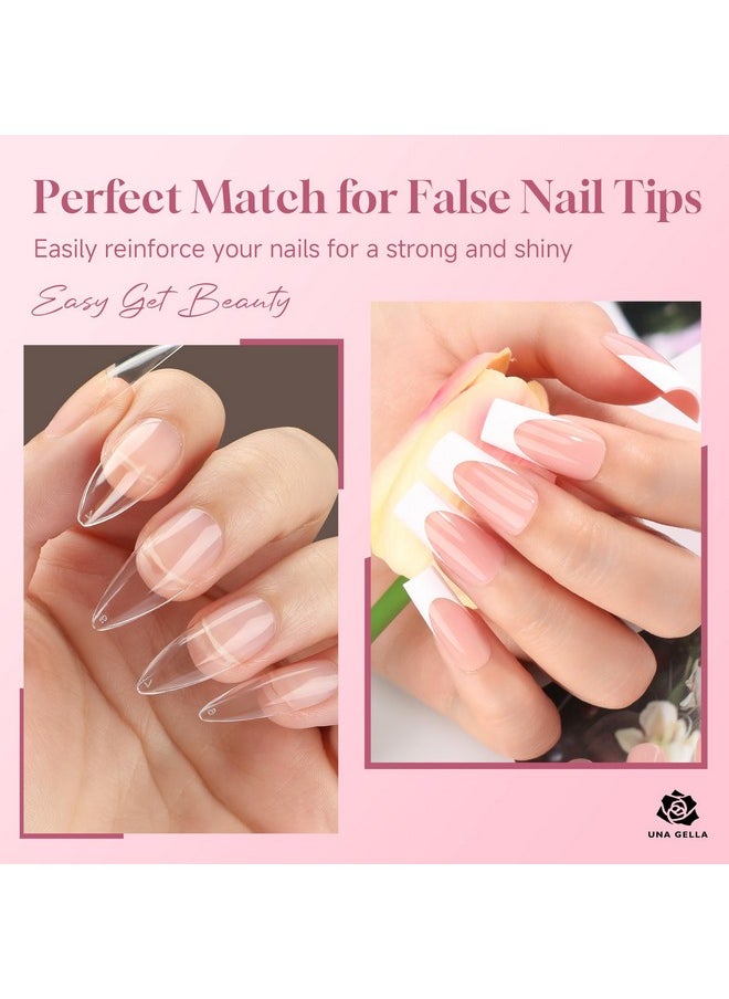 UNA GELLA Solid Nail Glue Strong Adhesive Solid Nail Glue Gel For Curve Life Press On Nails Tips 15G Hard Gel X Nail Extension Glue For Clear Acrylic Fake Nails Home Salon U V Curing Needed  - Image 3