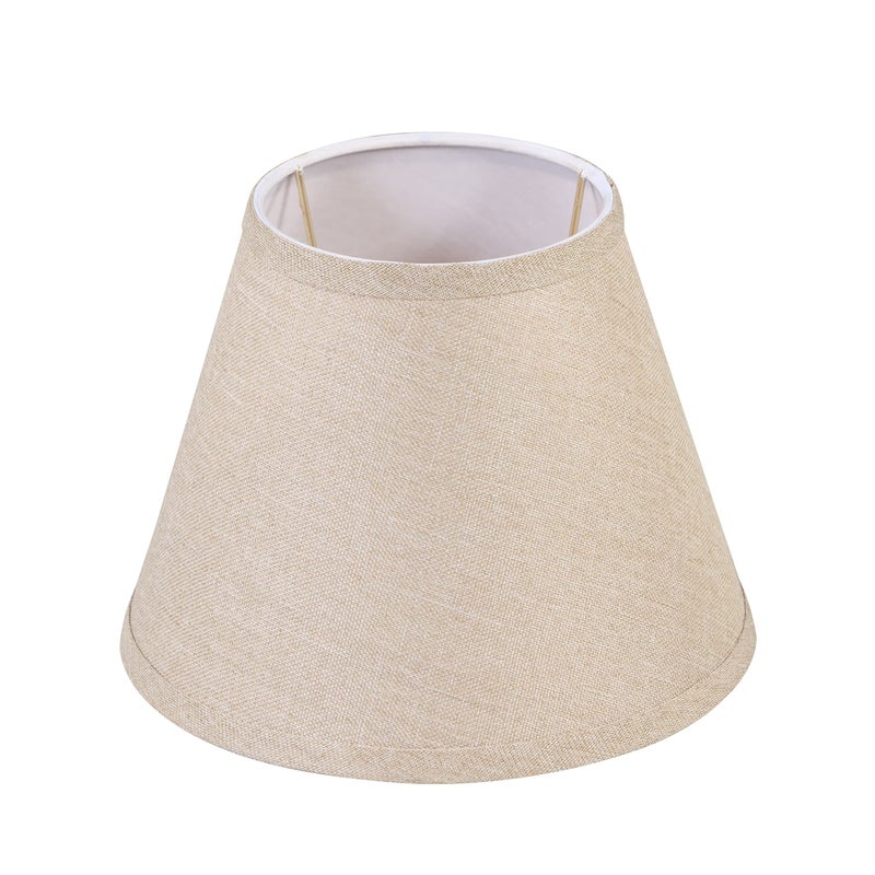 Aspen Creative 56028 Empire Uno Lamp Shade in Medium Brown Burlap Textured Fabric 5 Top x 9 Bottom x 7 Slant Height Slip UNO 33mm
