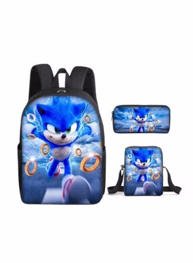 In Air 3 Pcs Set School Backpack Set For Boys Girls Teenagers Laptop 16 inch SchoolBag Crossbody Satchel Pencil Case Children - Image 1