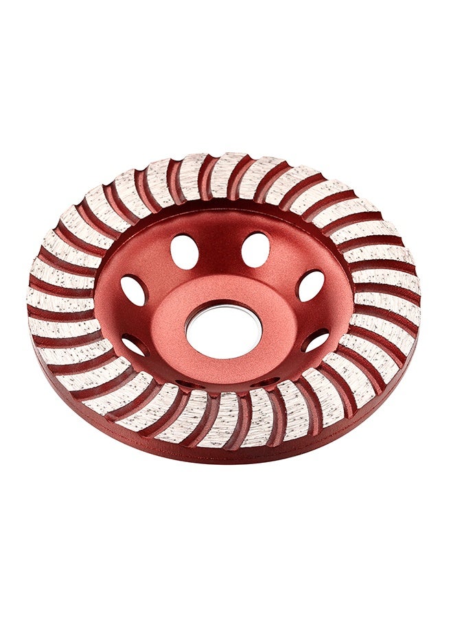LAWAZIM Pro7 Diamond Grinding Wheel - Red - Turbo Segment Cup Disc 115mm x 22.2mm Max 13500 RPM for Fast Grinding - Ideal for Surface Leveling, Edge Shaping, and Hard Material Smoothing  - Image 4