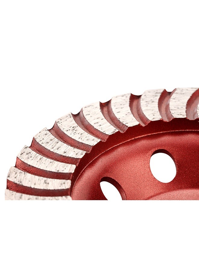 LAWAZIM Pro7 Diamond Grinding Wheel - Red - Turbo Segment Cup Disc 115mm x 22.2mm Max 13500 RPM for Fast Grinding - Ideal for Surface Leveling, Edge Shaping, and Hard Material Smoothing  - Image 5