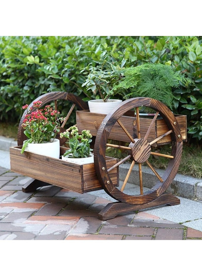 DubaiGallery Garden Planter Vegetable Raised Planter Multi-Layer Removable Anti-Corrosion Carbonized Wood Anti-Corrosion Plant Based Flowers - Image 1