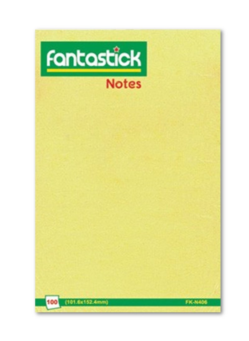 Fantastick 100-Piece Sticky Notes 4x6 Inch Size Yellow  - Image 2