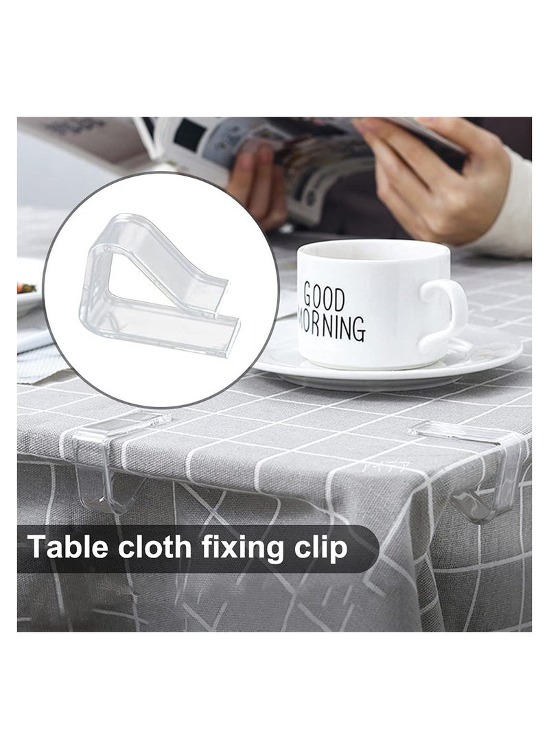 SOLARAE 24 Pieces Plastic Tablecloth Clips, Table Cloth Clamps, Transparent Table Cover Holder, Clear Table Clips for Outside, Picnics, Weddings, Camping, Restaurant (Large) - Image 5