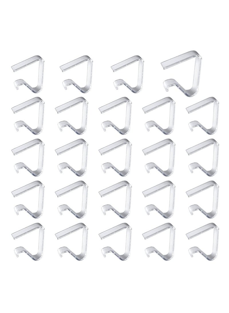 SOLARAE 24 Pieces Plastic Tablecloth Clips, Table Cloth Clamps, Transparent Table Cover Holder, Clear Table Clips for Outside, Picnics, Weddings, Camping, Restaurant (Large) - Image 1