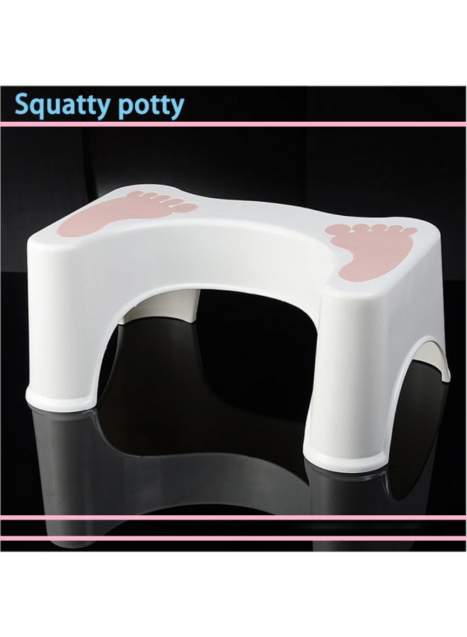 HEXAR® Toilet Step Portable Plastic Potty Stool for Squatting Posture, Non-Slip Bathroom Pooping Aid for Adults and Kids - Image 4
