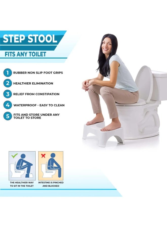 HEXAR® Toilet Step Portable Plastic Potty Stool for Squatting Posture, Non-Slip Bathroom Pooping Aid for Adults and Kids - Image 5