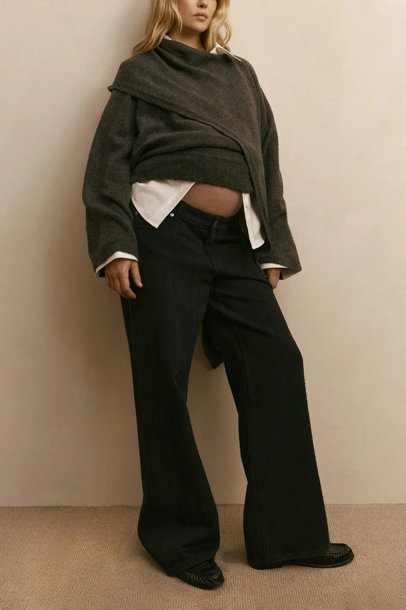 اتش اند ام جينز واسعة لفترة الحمل وبعد الولادة من تشكيلة ماما