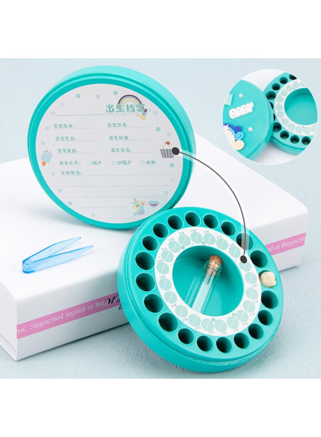 Baby Teeth Commemorative Box DIY Children's Teeth Changing Storage Box Baby's Fetal Hair Collection Box For Teeth-Color:Hoh Xil Blue Strap Monkey  - Image 5