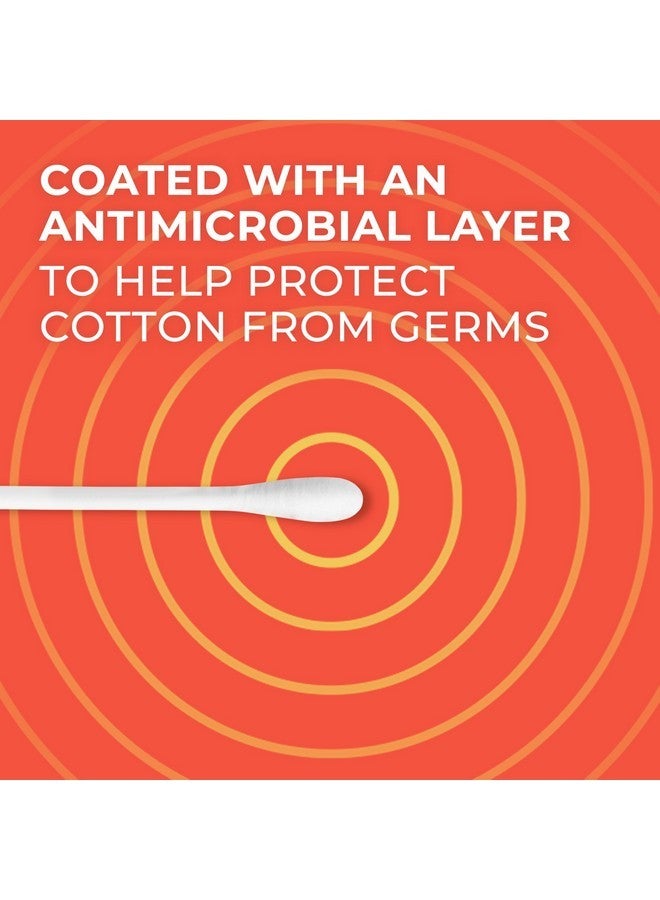 كيو-تيبس مسحات مضادة للميكروبات للتنظيف مصنوعة من القطن بنسبة 100%، 300 قطعة، عبوة من 12 قطعة - Image 3