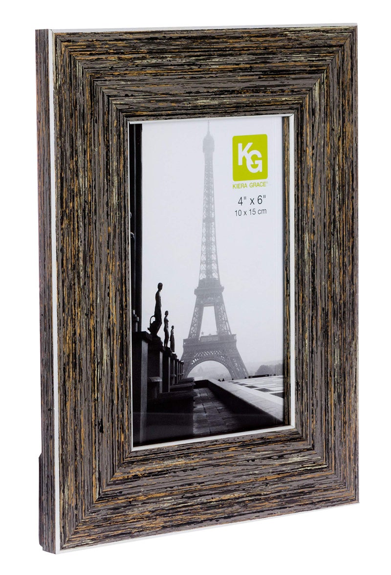 Kiera Grace kieragrace Emery Picture Frame - Grey Wood Finish, 4" x 6" - Image 3