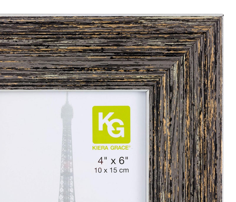 Kiera Grace kieragrace Emery Picture Frame - Grey Wood Finish, 4" x 6" - Image 4