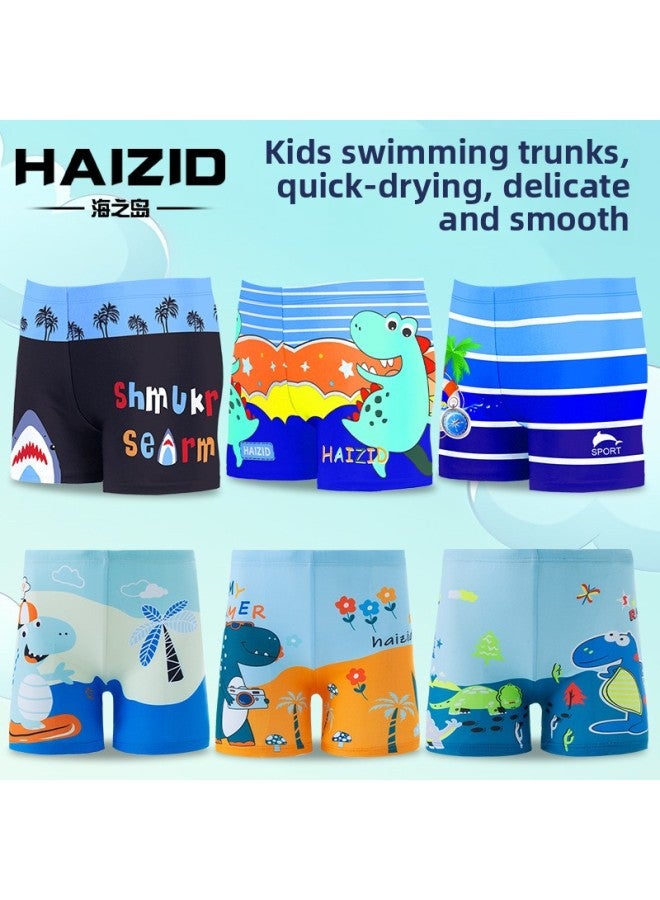 Loquat 2023 Children's Swimming Trunks Boys Big Children Baby Little Boy Swimming Suit Quick-drying Boxer Swimming Trunks Wholesale-Color:3113 Lake Blue- - Image 2