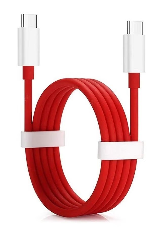 Beauenty NEW 1 Pack of OnePlus Type-C to Type-C Cable – Red, Fast Charging  Data Transfer - Image 1