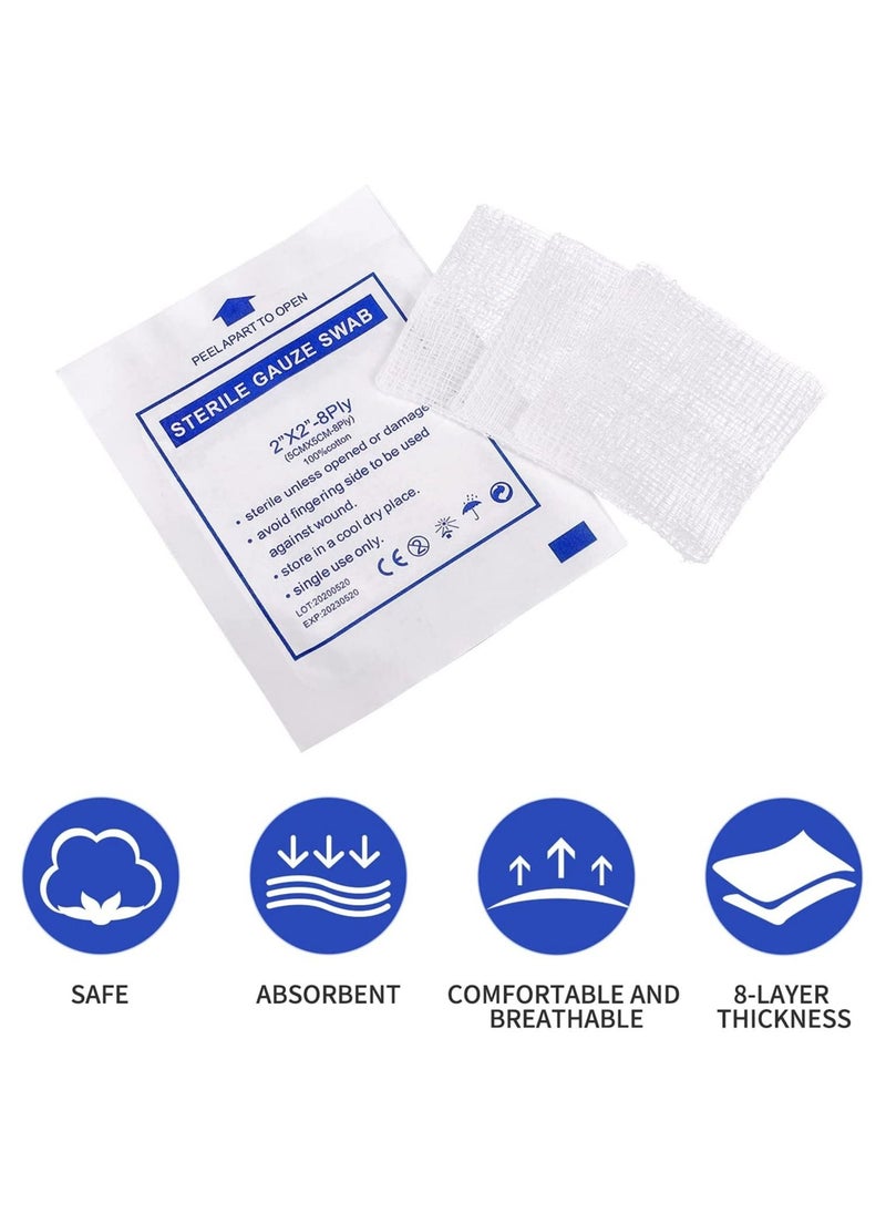 Generic - 30pcs 7.5x7.5 Disposable Gauze Swabs Bleeding Stop Gauze Absorbent Cotton Gauzes - Image 1