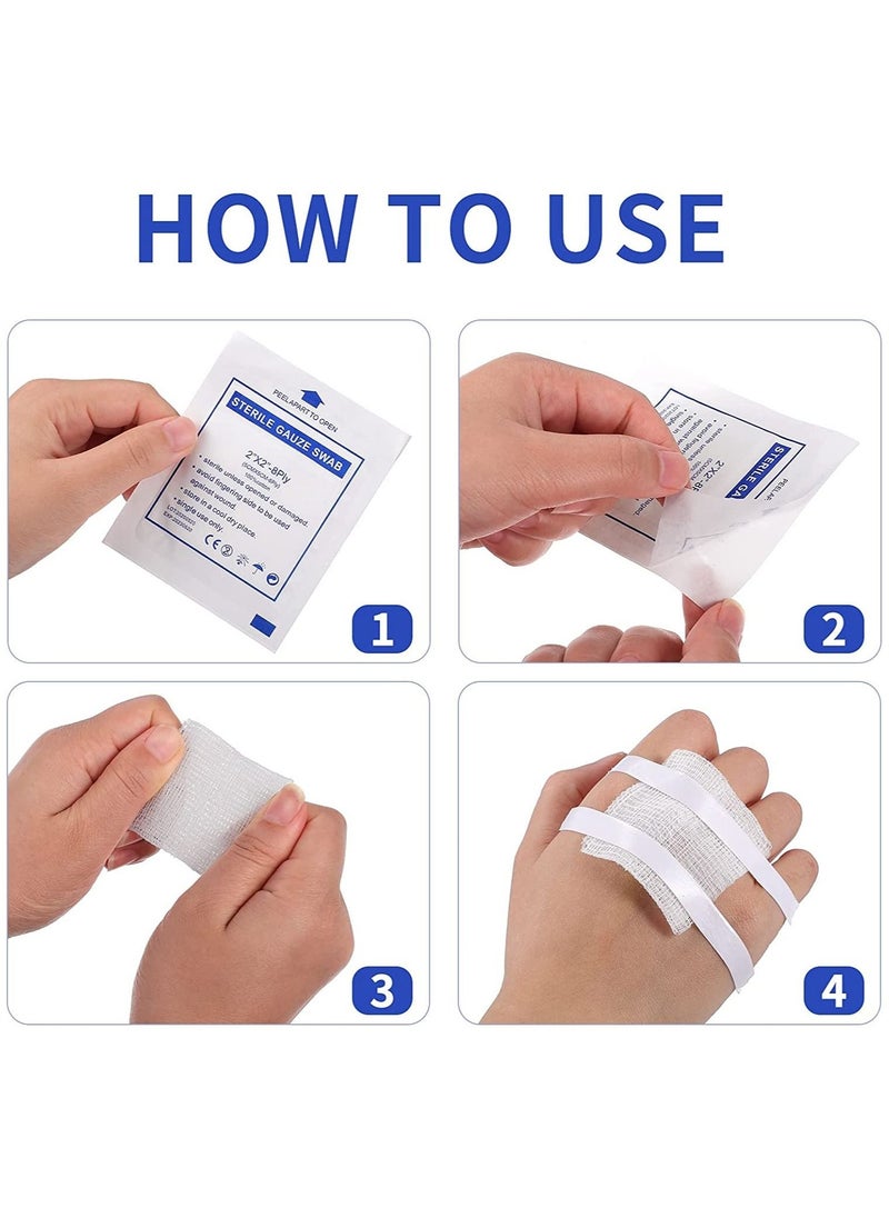 Generic - 30pcs 7.5x7.5 Disposable Gauze Swabs Bleeding Stop Gauze Absorbent Cotton Gauzes - Image 1