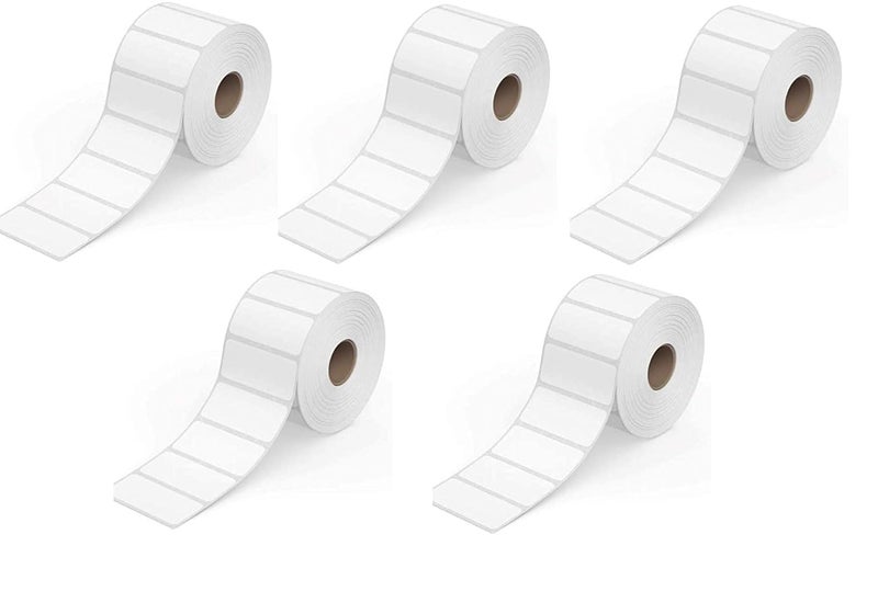 True-Ally 50x30 Direct Thermal Barcode Label Sticker - 2 x 1.18 inches - 50mm x 30mm - 1000 Labels Per Roll - White Self Adhesive Sticker for Printing Barcoding (5 Roll per Pack (5000 Labels)) - Image 1