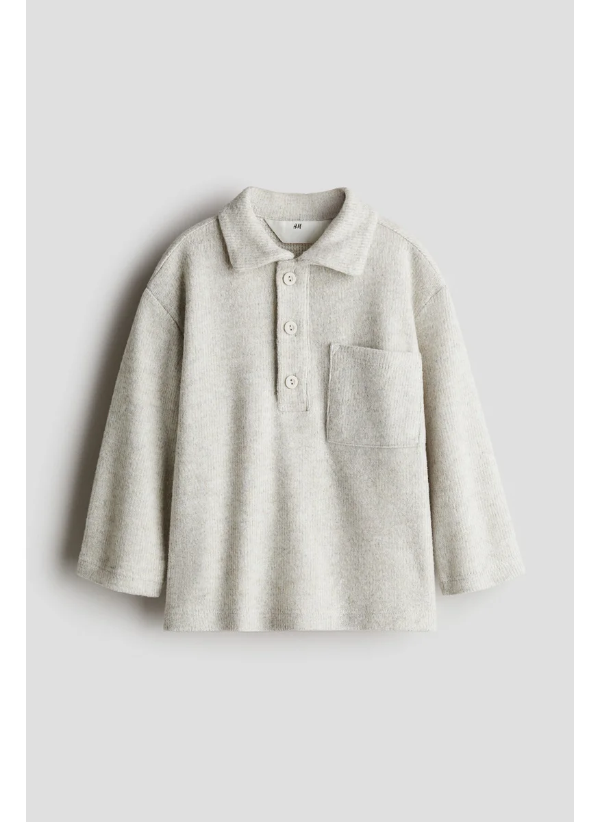 اتش اند ام Rib-Knit Polo Shirt