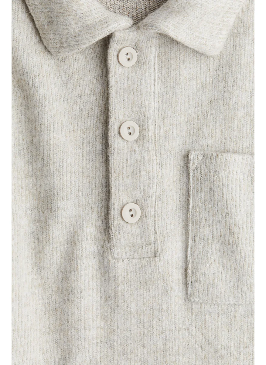 اتش اند ام Rib-Knit Polo Shirt