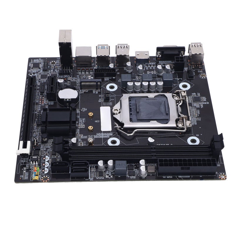 اللوحة الأم LGA 1150 بتصميم M ATX ومجموعة شرائح H81 - فتحات ذاكرة DDR3 - واجهة M.2 لأجهزة الكمبيوتر المكتبية المخصصة للألعاب - Image 1
