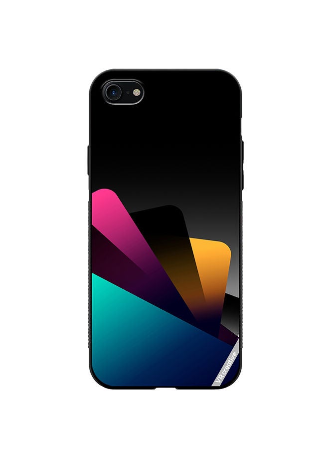 VR CREATIVE Protective Case Cover For Apple iPhone SE (2022) Colorful Layers Design Multicolour - Image 1
