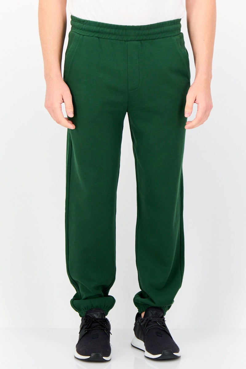 Celio Men Regular Fit Solid Jogger Pants, Green  - Image 1