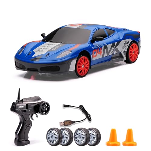 jaming 1:24 Scale RC Drift Car,4WD 2.4GHz High Speed Racing Hobby Sport Toy Car Vehicle with LED Lights,Racing and Drift Wheels for Adult Boys Girls Kids Gift (SC24A09-1) - Image 1
