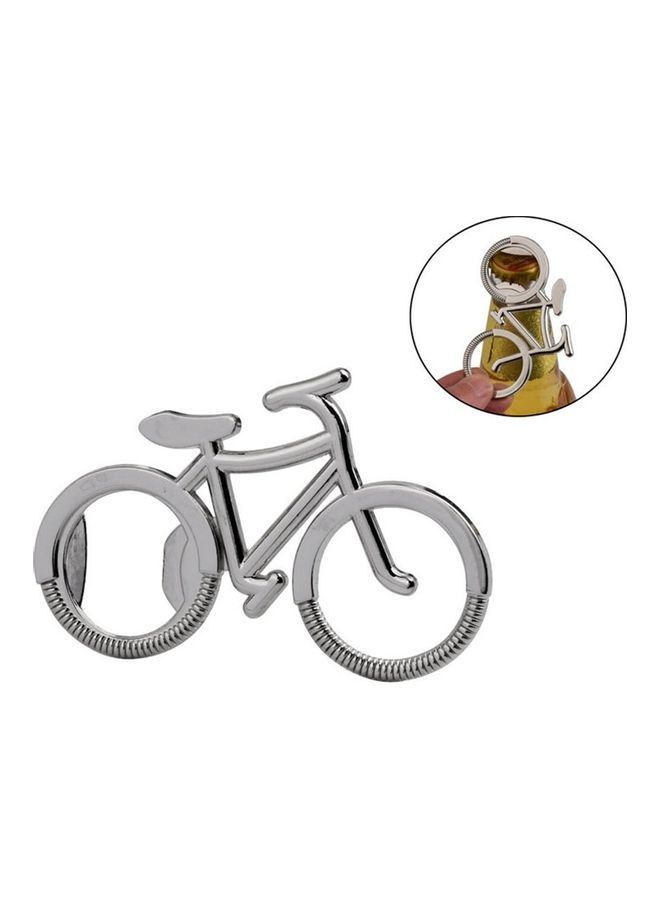 NIBEMINENT Cute Metal Bicycle Bottle Opener Silver - Image 5